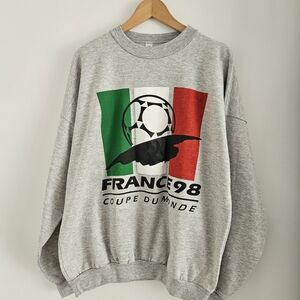 Vintage World Cup Sweatshirt France 1998 Mens Large